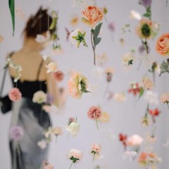 20pcs Simulated Flower Wedding Curtain String Scene Decor Props Accessories DIY