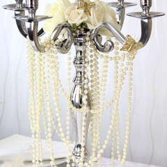2Pcs 33Feet/10Meter Length Roll Ivory White Pearl String Party Garland Wedding C