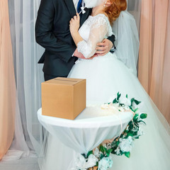 Kraft Card Box Raffle Box Voting Card Receiving Money Holder for Wedding Recepti