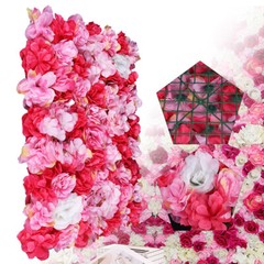 12x Artificial Flower Wall Rose Wall Diy For Wedding Background Wall Decor