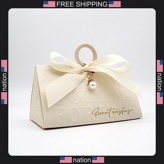 ZJSXINDI 15 Pcs Favor Boxes Gift Wrap Boxes Pale Beige Gift Box 5″x 3″ For
