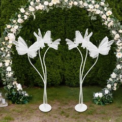6 Head Butterfly Decoration with Standing Base Artificial Decoration Butterflies