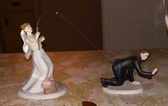 No fishing wedding cake topper