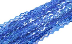 4 Pack 3.3 ft x 6.6 Wavy Sparkle Dark Blue Foil Fringe Backdrop Curtain – Nav…