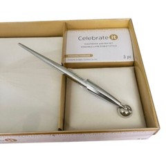 Celebrate It Wedding Guestbook and Pen 3 Piece Set NIB
