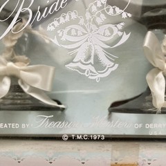 Vintage Wedding Bride Groom Toast Goblets Set Box Treasure Masters 1973 USA Made