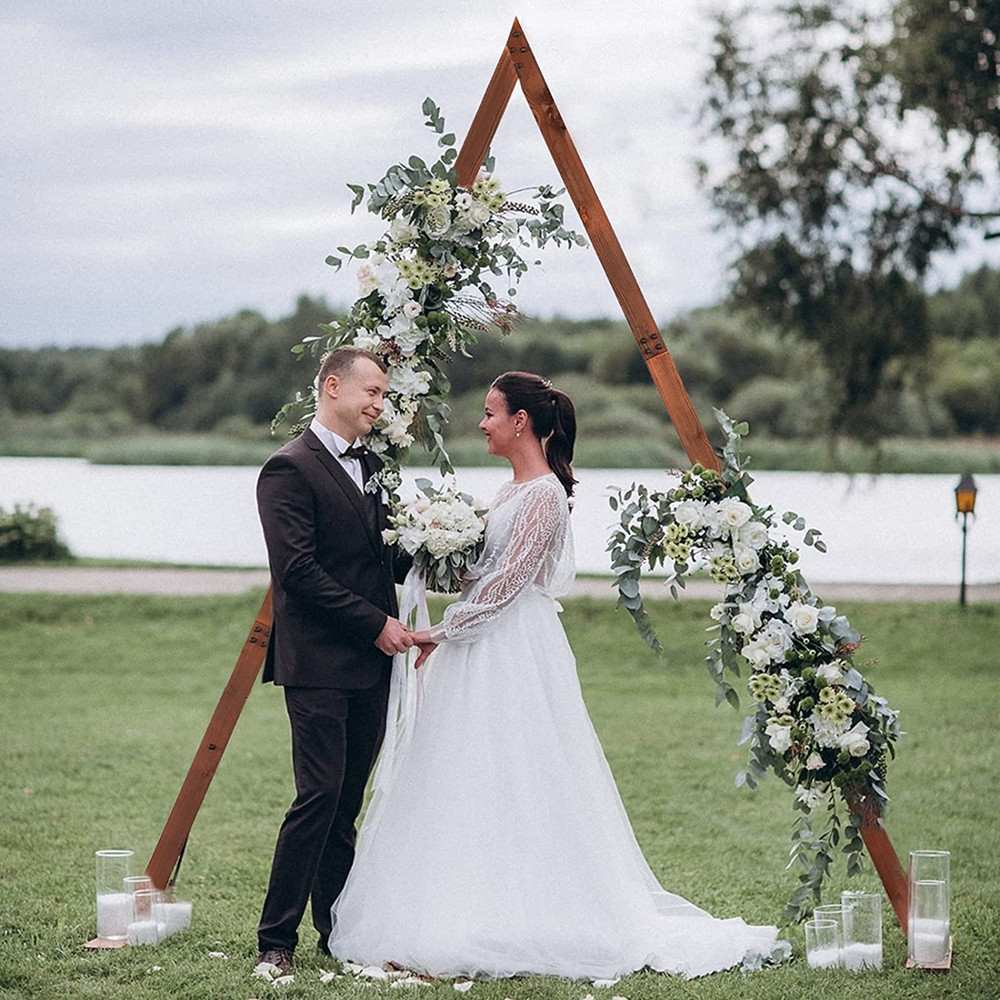 10.2 Ft Wood Arch for Wedding Ceremony Archway Arbor Flower Support Frame Decor