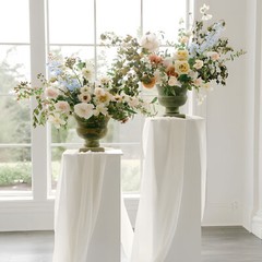 3/5PCS Metal Square Display Stands Pedestal Stands Pillars for Wedding Party