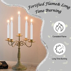 Tobeape Spell Chime Candles 24 pcs White 4 inch Taper Candle-24pcs,