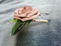 1PC Artificial Flowers Handmade Groom & Best Man Boutonniere for Wedding w/ Pin