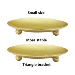 YYaaloa 2 Pack Gold Decorative 4.33 inches (D) x 0.7 (H), Gold-2