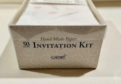Gartner Wedding Invitation Kit Hand Made Paper w/ Vellum, Ribbons 50