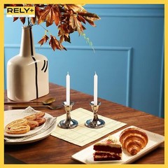 Silver Candle Holder Set of 2 – Decorative Taper Stick