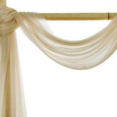 20ft/30ft Chiffon Wedding Arch Draping Fabric Curtain Panel Event Photo Backdrop