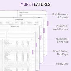 Undated Weekly Planner for 2025, Simplified Weekly & Monthly Calendar