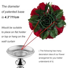 Flower Balls Wedding Rose Centerpieces: Pcs Red Fake Flowers Kissing 2 Crimson