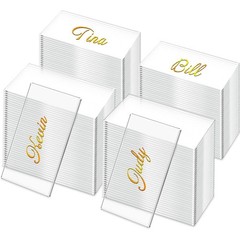 120 PCS Clear Acrylic Wedding Place Cards Blank Name Plate Seating Chart Sign