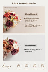 Artificial Bridesmaid Bouquets Set of 6 Eucalyptus Wedding Flower Bouquets White