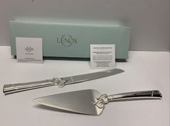 Lenox True Love 2 Pc Silver Plated Dessert Set Brand New American by Design