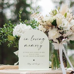 8×10 Inch Arch Acrylic Sign with Stand | 5 Pack Blank 8×10 Inch (5pcs) White