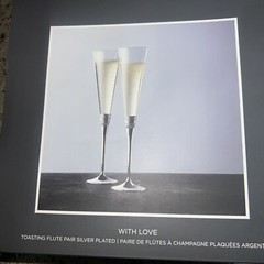 VERA WANG Wedgwood WITH LOVE GOLD Toasting Flute Pair