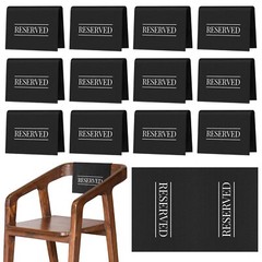 12 Pcs Reserved Chair Signs for Weddings Parties Celebrations Church Events