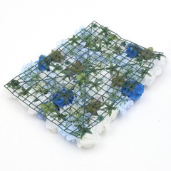 Silk Blue& White& Green 6 Pcs 23.62*15.74in Artificial Flowers Wall Decoration