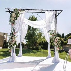 Supersize Flattop Garden Arch for Wedding – 106″ L x 106″ H Garden Arch Trellis