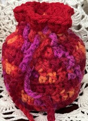 2 Crochet Drawstring Bags Wedding Party Favor Pouch Jewelry Gift Coin Dice Bags