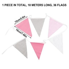 Bunting Banner Wedding For Birthday Baby Shower Party Decoration Vintage Flags