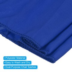 10Pcs 14″x5″ Stretch Chair Sashes Bows Chair Bands Sash with Buckle Blue