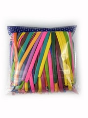 KADBANER 260Q Long Balloons 100 Pack latex 8.5 x 11 x 0.5 inches, Multi