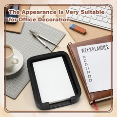 4×6 Memo Paper Holder Organizer for Desk Black 7.1″ x 5.5″ x 1.4″,