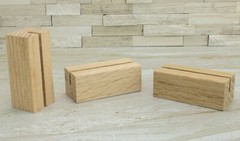 Oak Wood Table Number Holders | 2.5″ Wide & 1″ Tall | For Acrylic & Paper Cards
