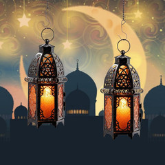 11» Moroccan Lanterns Decorative Indoor & Outdoor, Vintage Christmas Candle Hol