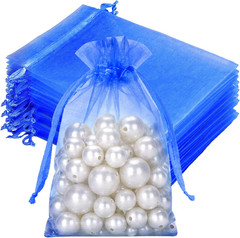 50Pcs Organza Bags, 2X3 Inch Gift Favor Bags, White Wedding Favor Bags, Jewelry