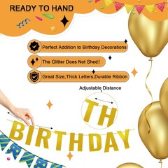 50th Birthday Decorations for Women Men-Gold Glitter Birthday Party Favors-Ha…