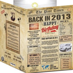 13th Birthday Card – Back In 2013 Newspaper – 13th Happy BIRTHDAY cards for H…