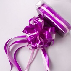 2 PC LARGE SATIN PULL BOW 4″ x 3.5″ party wedding big gift drawstring Holiday