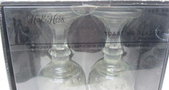 His and Hers 2010 Hobby Lobby Wedding Toasting Glasses with Tan Floral Band