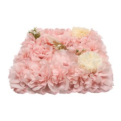 3D Flower Wall Panel-12pcs Artificial Flower Wall Background Silk Rose Wedding