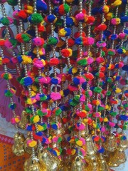 Indian Wholesale Garlands handmade Flower Garlands party Decoration Vine Pom Pom