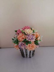 Handmade Paper Flowers Vase Wedding Party Home Office Outdoor Table Decoration