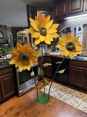 3PCS Giant Artificial Sunflowers 68″ Tall Wedding Event Display Decor