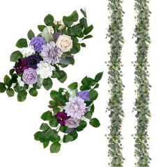 Wedding Arch Swag, White Pink Rose Eucalyptus Greenery Arrangement