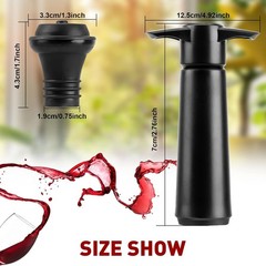 20 Pieces Wine Stoppers with Vacuum Pump Preserver Bottle Opaque