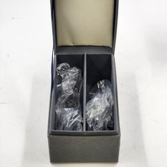 Lenox Silver Heart Goblet Pair Kirk Stieff Wedding Promises Bride Groom w Box
