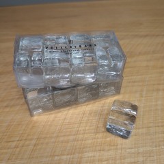 16 Pottery Barn Place Card Holders Clear Glass Cubes Wedding Shower Display Set