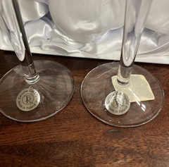 Set Of 2 Crystal Champagne Flutes THINGS REMEMBERED – Made In Poland – Box Incl