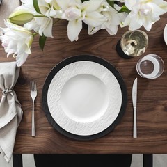 & Manufacture Rock Blanc Dinner Plate 10.5 In Premium Porcelain